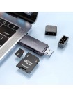 Кардридер Hoco HB45 USB-A / Type-C 3.0 → SD и microSD (до 2 ТБ)